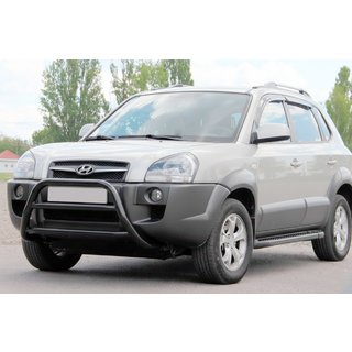 Bullbar WT022 Black (rustfrit stål) Hyundai Tucson JM 2004– foto 2