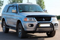 Mitsubishi Pajero Sport 1996–2007 Kængurugitter WT022 Black (rustfrit stål) foto 2