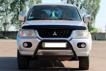 Mitsubishi Pajero Sport 1996–2007 Kængurugitter WT022 Black (rustfrit stål) foto 1