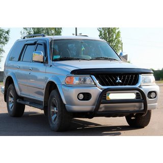 Kængurugitter WT022 Black (rustfrit stål) Mitsubishi Pajero Sport 1996–2007 foto 2