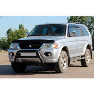 Kængurugitter WT022 Black (rustfrit stål) Mitsubishi Pajero Sport 1996–2007 foto 3