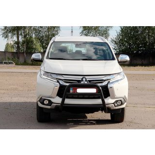 Kængurugitter WT022 Black (rustfrit stål) Mitsubishi Pajero Sport 2015– foto 1