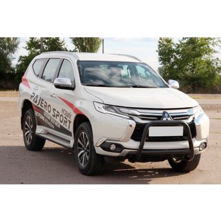 Kængurugitter WT022 Black (rustfrit stål) Mitsubishi Pajero Sport 2015– foto 2