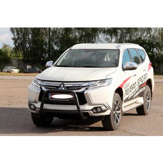 Kængurugitter WT022 Black (rustfrit stål) Mitsubishi Pajero Sport 2015– foto 3