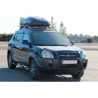 Frontbøjle WT025 Black (rustfrit stål) Hyundai Tucson JM 2004– foto 1
