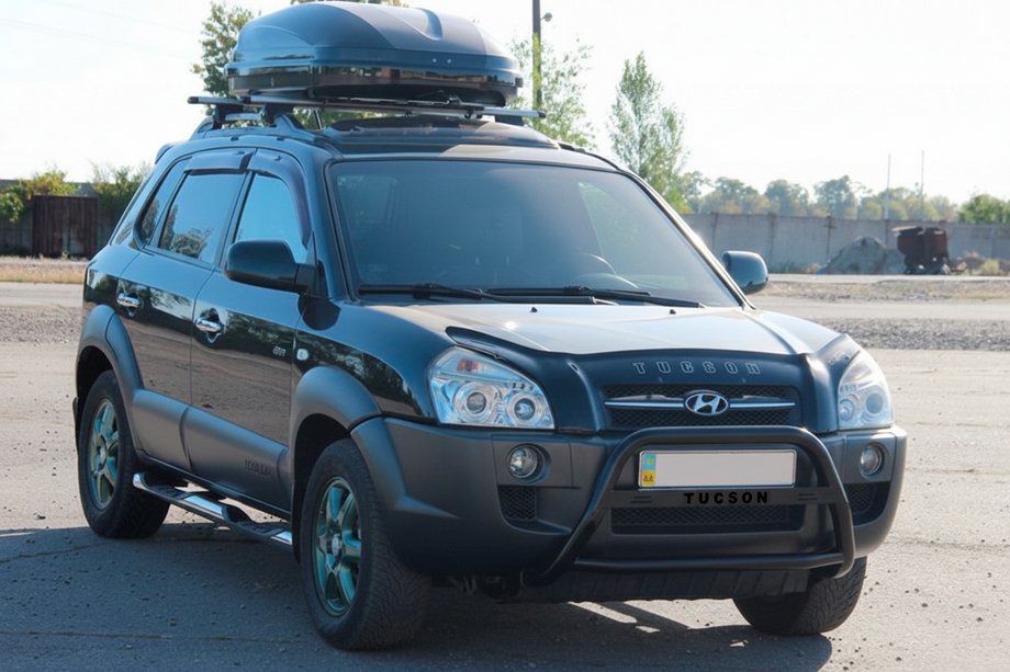Hyundai Tucson JM 2004– Frontbøjle WT025 Black (rustfrit stål) Image
