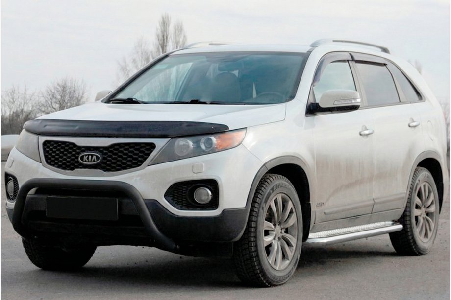 Kia Sorento II XM 2009–2014 Bullbar WT007 Black (rustfrit stål) Foto 2