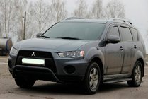Mitsubishi Outlander 2006–2012 Bullbar WT007 Black (rustfrit stål) foto 4