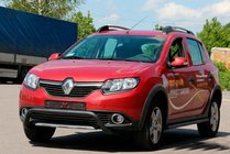 Dacia Sandero 2013–2020 Frontbøjle WT007 Black (rustfrit stål) foto 2