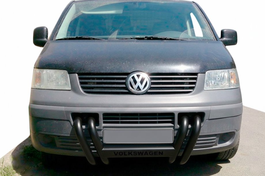 Volkswagen T5 Transporter 2003–2010 Frontbøjle ST006-04 Nizdri Black (rustfrit stål) Image