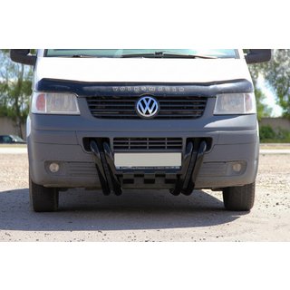 Kængurubøjle ST006-15 Nostrils Black (rustfrit stål) Volkswagen T5 Transporter 2003–2010