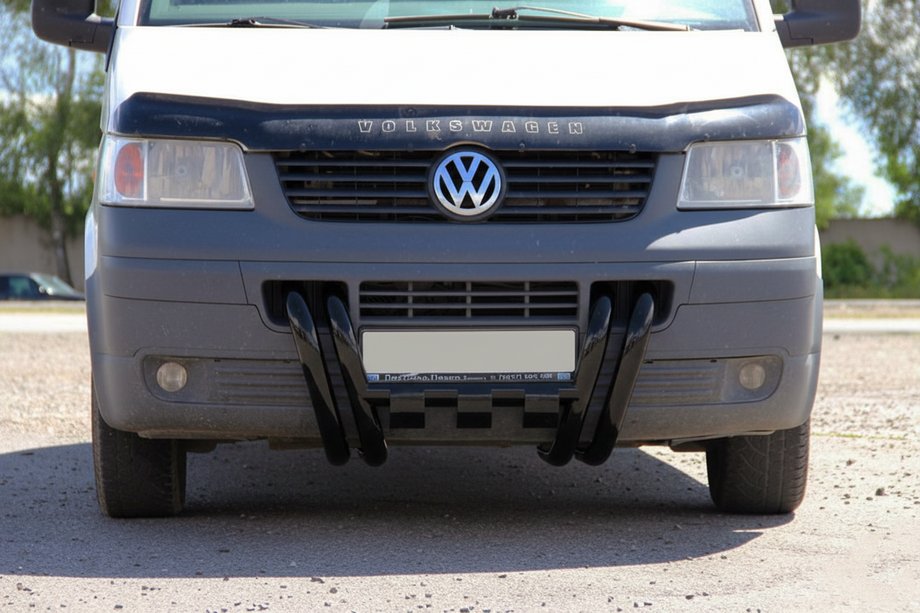 Volkswagen T5 Transporter 2003–2010 Kængurubøjle ST006-15 Nostrils Black (rustfrit stål) Foto 1