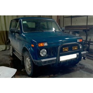 Bullbar QT006 Black (rustfrit stål) Lada Niva og Urban 1977– foto 4