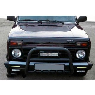 Bullbar QT006 Black (rustfrit stål) Lada Niva og Urban 1977– foto 3