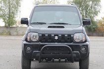 Suzuki Jimny 1998–2018 Frontbøjle QT006 Black (rustfrit stål) foto 1