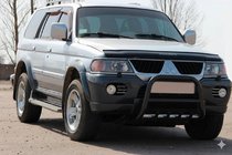 Mitsubishi Pajero Sport 1996–2007 Frontbøjle QT006 Black (rustfrit stål) foto 2