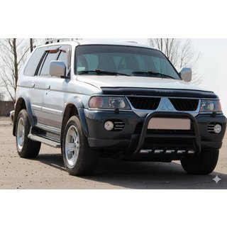 Frontbøjle QT006 Black (rustfrit stål) Mitsubishi Pajero Sport 1996–2007 foto 2