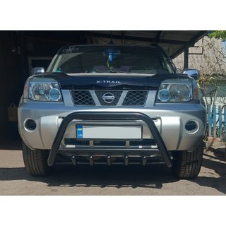 Bullbar QT006 Black (rustfrit stål) Nissan X-trail T30 2002–2007 foto 1
