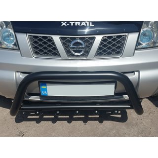 Bullbar QT006 Black (rustfrit stål) Nissan X-trail T30 2002–2007 foto 2