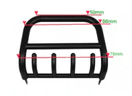 Nissan Navara 2006–2015 Bullbar QT006 Black (rustfrit stål) foto 1
