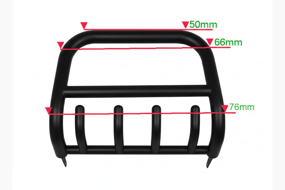 Nissan Navara 2006–2015 Bullbar QT006 Black (rustfrit stål) Image
