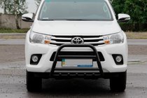 Toyota Hilux 2015– Bullbar QT006 Black (rustfrit stål) foto 1