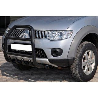 Bullbar QT007 Black (rustfrit stål) Mitsubishi L200 2006–2015 foto 1