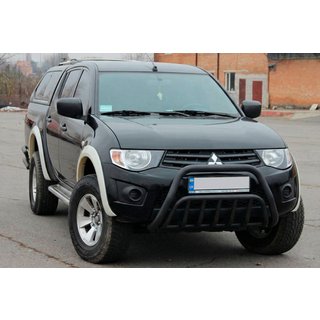 Frontbøjle Black (rustfrit stål) Mitsubishi L200 2006–2015 foto 2