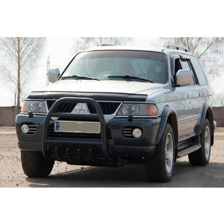 Kængurubøjle QT007 Black (rustfrit stål) Mitsubishi Pajero Sport 1996–2007 foto 1