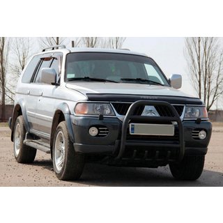 Kængurubøjle QT007 Black (rustfrit stål) Mitsubishi Pajero Sport 1996–2007 foto 2