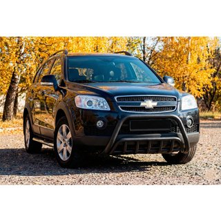 Frontbøjle WT002 Black (rustfrit stål) Chevrolet Captiva 2006–2019 foto 2