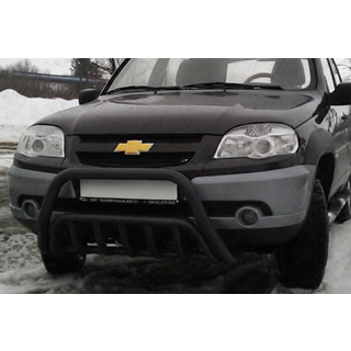 Kængurubøjle WT002 Black (rostfrit stål) Chevrolet Niva 1998–2020