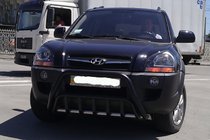 Hyundai Tucson JM 2004– Kængurubøjle WT002 Black (rustfrit stål) foto 3