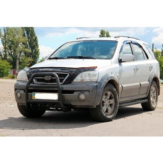 Bullbar QT007 Black (rustfrit stål) Kia Sorento I BL 2002–2009 foto 1