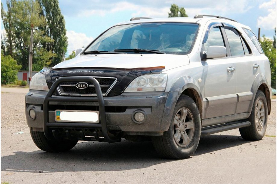Kia Sorento I BL 2002–2009 Bullbar QT007 Black (rustfrit stål) Image