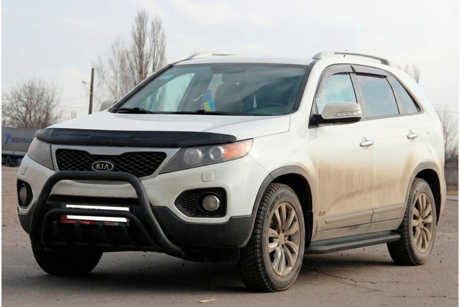 Kia Sorento II XM 2009–2014 Frontbøjle WT002/2 Black (rustfrit stål) Image