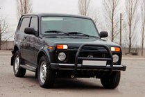 Lada Niva og Urban 1977– Bullbar QT007 Black (rustfrit stål) foto 5