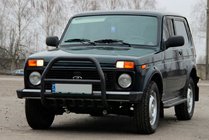 Lada Niva og Urban 1977– Bullbar QT007 Black (rustfrit stål) foto 2