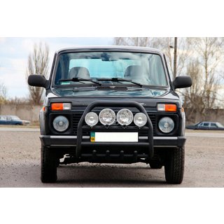 Bullbar QT007 Black (rustfrit stål) Lada Niva og Urban 1977– foto 1