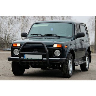 Bullbar QT007 Black (rustfrit stål) Lada Niva og Urban 1977– foto 2