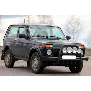 Bullbar QT007 Black (rustfrit stål) Lada Niva og Urban 1977– foto 3