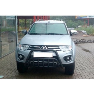 Frontbøjle WT002 Black (rustfrit stål) Mitsubishi Pajero Sport 2008–2015 foto 1