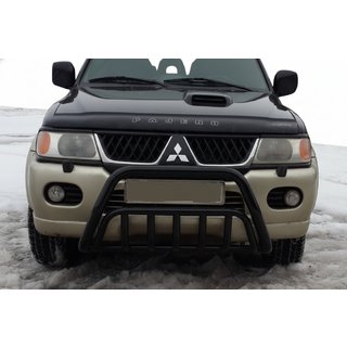 Kængurubøjle WT002 Black (rostfrit stål) Mitsubishi Pajero Sport 1996–2007