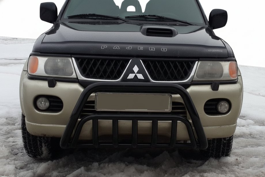 Mitsubishi Pajero Sport 1996–2007 Kængurubøjle WT002 Black (rostfrit stål) Image