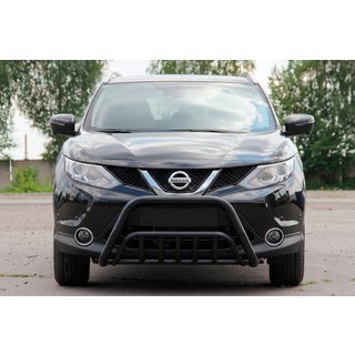 Kængurubøjle WT002 Black (rostfrit stål) Nissan Qashqai 2014–2021 foto 1