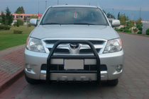 Toyota Hilux 2006–2015 Bullbar QT007 Black (rustfrit stål) foto 1