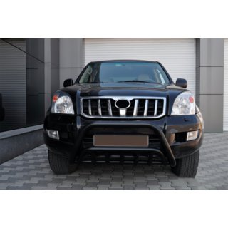 Lav frontbøjle WT002 Black (rustfrit stål) Toyota Land Cruiser Prado 120 2002–2009 foto 2