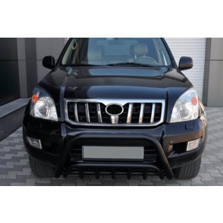 Lav frontbøjle WT002 Black (rustfrit stål) Toyota Land Cruiser Prado 120 2002–2009 foto 1