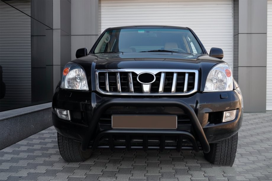 Toyota Land Cruiser Prado 120 2002–2009 Lav frontbøjle WT002 Black (rustfrit stål) Foto 2