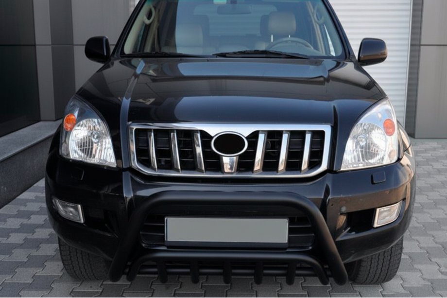 Toyota Land Cruiser Prado 120 2002–2009 Lav frontbøjle WT002 Black (rustfrit stål) Foto 1